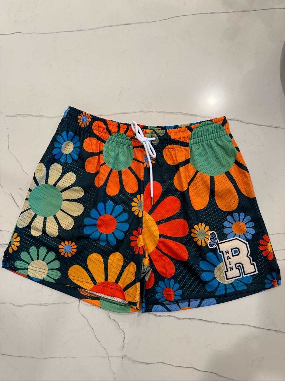 Ryoko Rain Men’s Floral Mesh Shorts, Size XXL, NWT